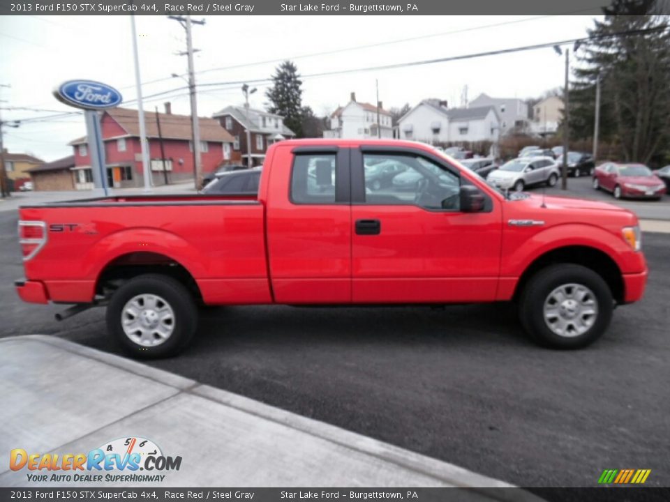 2013 Ford F150 STX SuperCab 4x4 Race Red / Steel Gray Photo #7