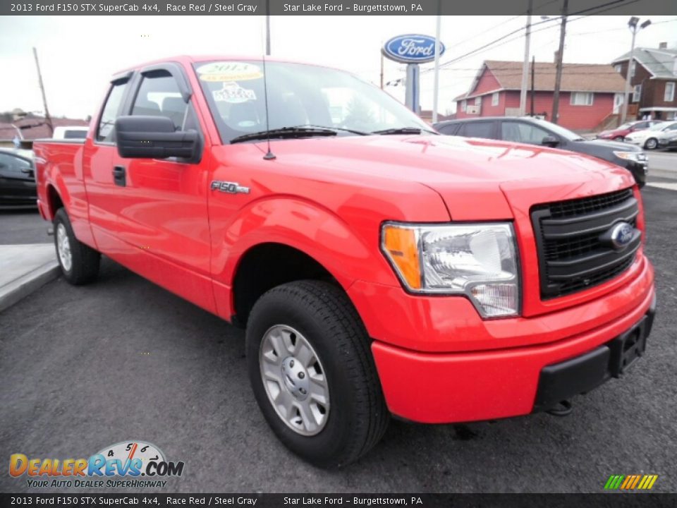 2013 Ford F150 STX SuperCab 4x4 Race Red / Steel Gray Photo #9