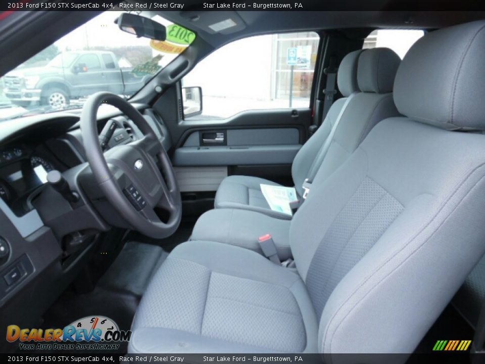 2013 Ford F150 STX SuperCab 4x4 Race Red / Steel Gray Photo #11
