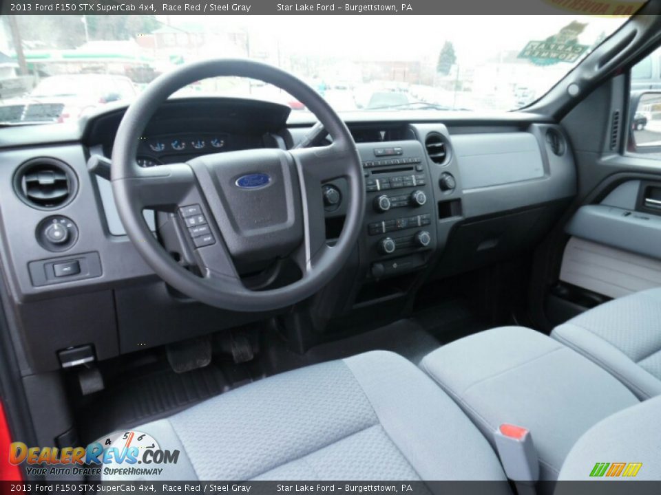 2013 Ford F150 STX SuperCab 4x4 Race Red / Steel Gray Photo #13