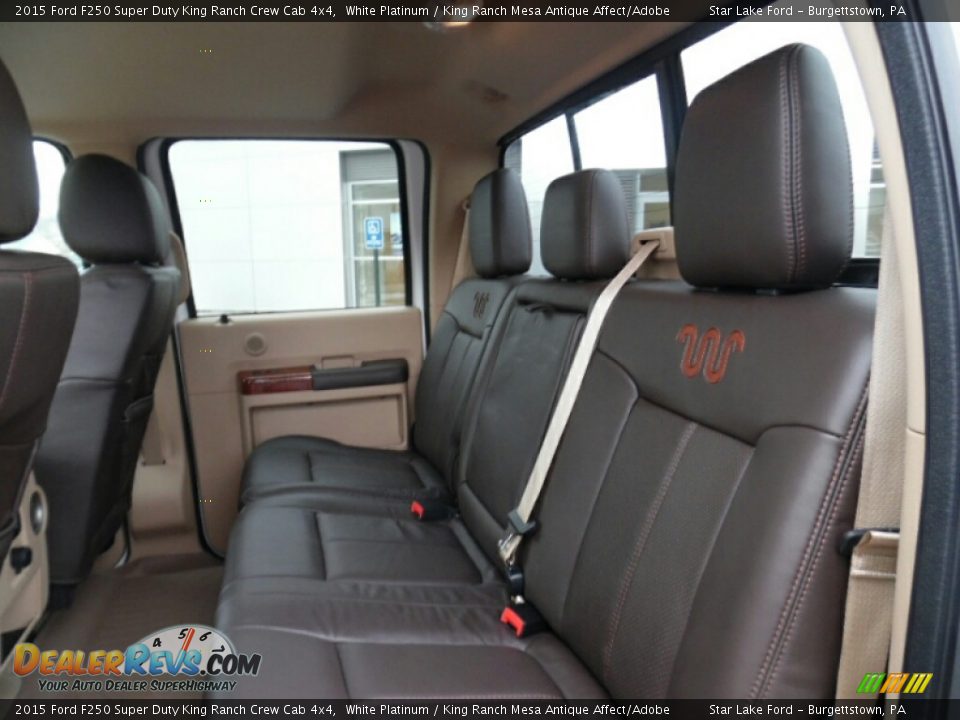Rear Seat of 2015 Ford F250 Super Duty King Ranch Crew Cab 4x4 Photo #12