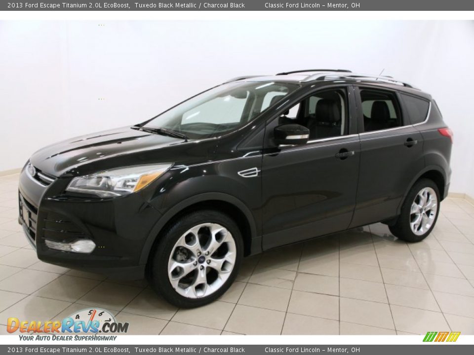 2013 Ford Escape Titanium 2.0L EcoBoost Tuxedo Black Metallic / Charcoal Black Photo #3