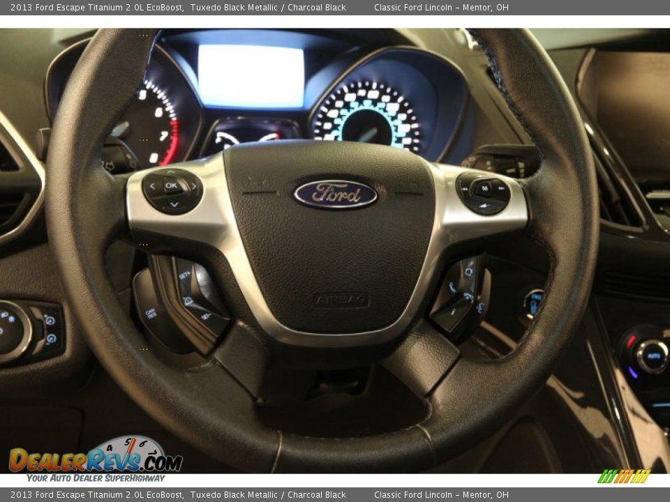 2013 Ford Escape Titanium 2.0L EcoBoost Tuxedo Black Metallic / Charcoal Black Photo #6