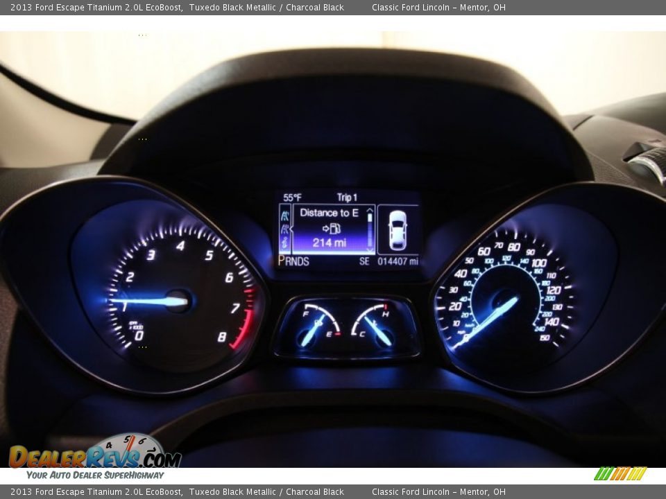 2013 Ford Escape Titanium 2.0L EcoBoost Tuxedo Black Metallic / Charcoal Black Photo #7