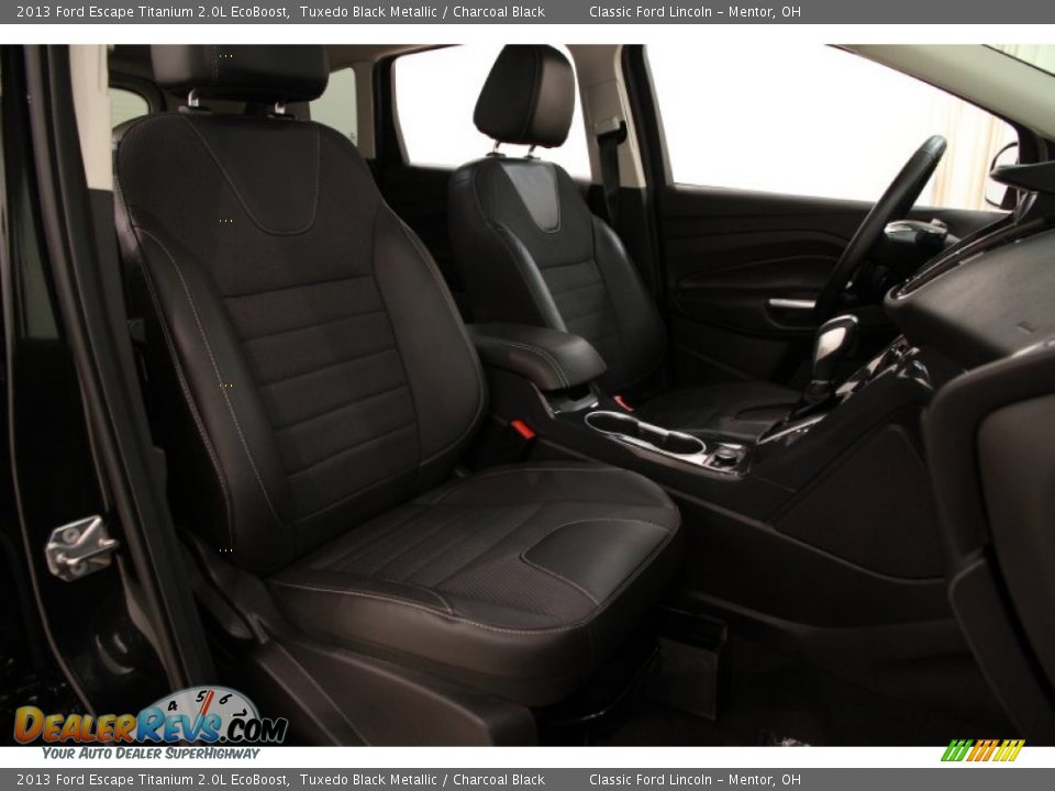 2013 Ford Escape Titanium 2.0L EcoBoost Tuxedo Black Metallic / Charcoal Black Photo #14