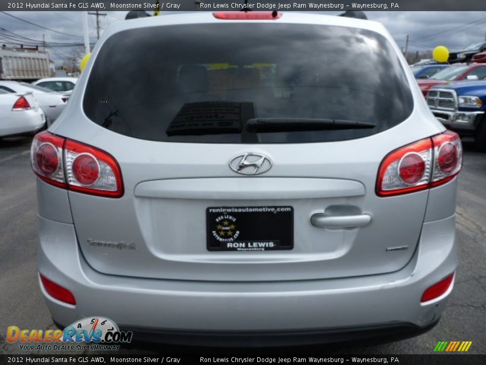 2012 Hyundai Santa Fe GLS AWD Moonstone Silver / Gray Photo #4