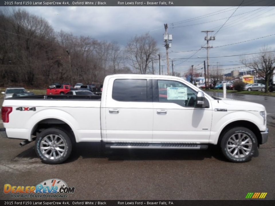 2015 Ford F150 Lariat SuperCrew 4x4 Oxford White / Black Photo #1