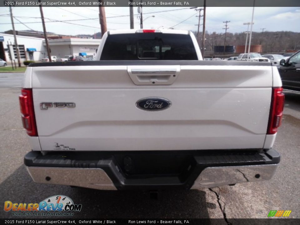 2015 Ford F150 Lariat SuperCrew 4x4 Oxford White / Black Photo #4