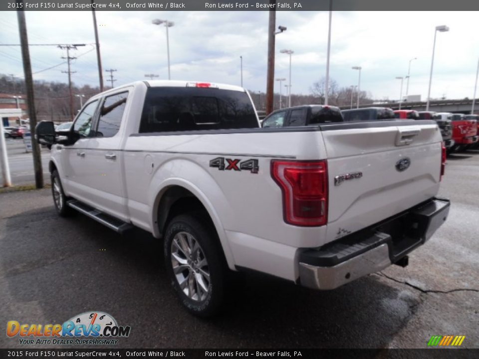 2015 Ford F150 Lariat SuperCrew 4x4 Oxford White / Black Photo #6