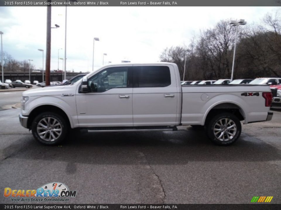 2015 Ford F150 Lariat SuperCrew 4x4 Oxford White / Black Photo #7