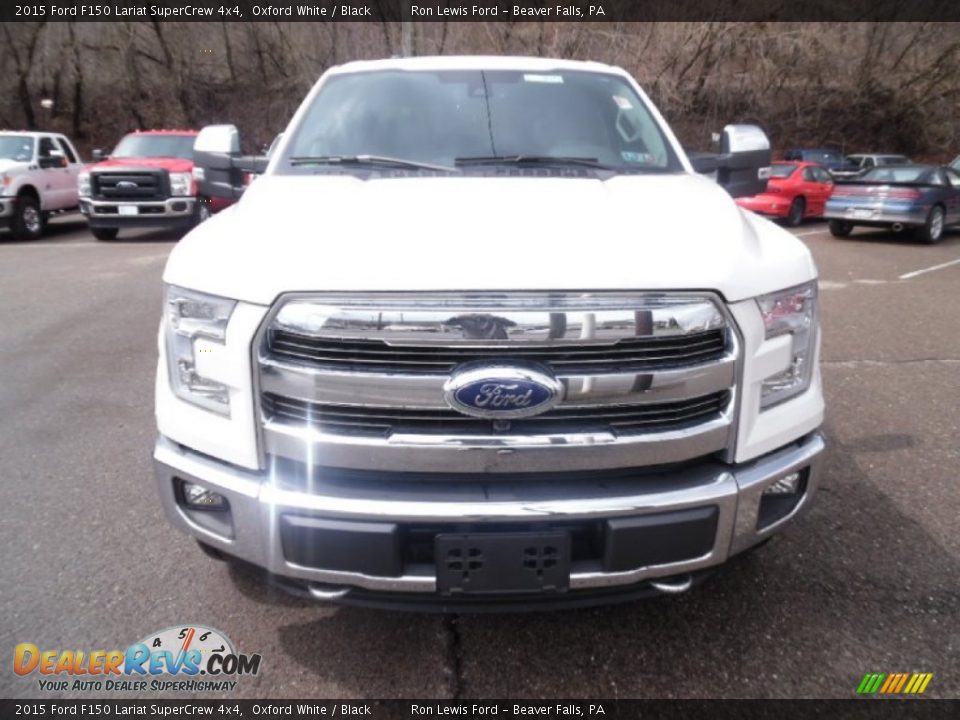 2015 Ford F150 Lariat SuperCrew 4x4 Oxford White / Black Photo #9