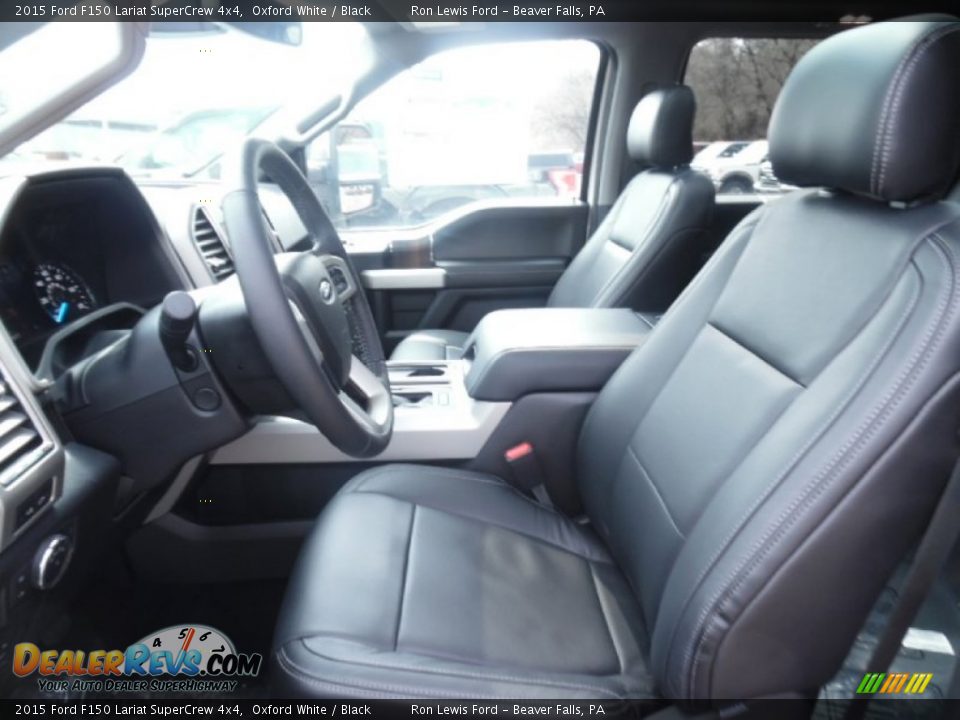 2015 Ford F150 Lariat SuperCrew 4x4 Oxford White / Black Photo #11