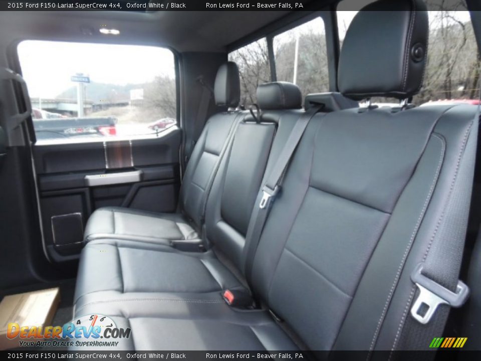 2015 Ford F150 Lariat SuperCrew 4x4 Oxford White / Black Photo #12