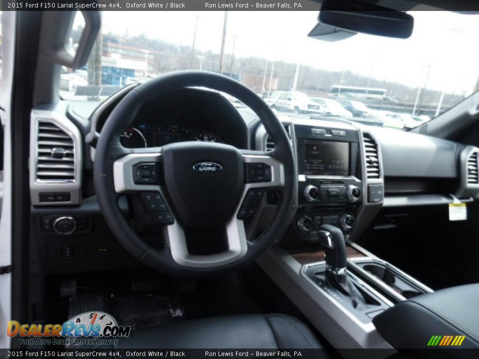 2015 Ford F150 Lariat SuperCrew 4x4 Oxford White / Black Photo #13