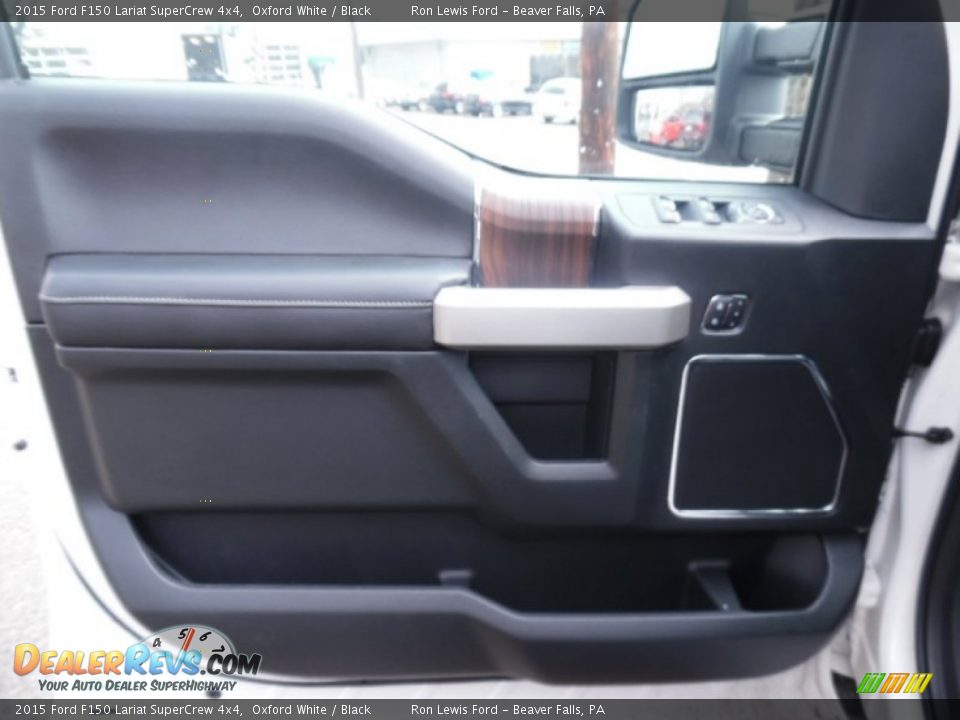 2015 Ford F150 Lariat SuperCrew 4x4 Oxford White / Black Photo #14