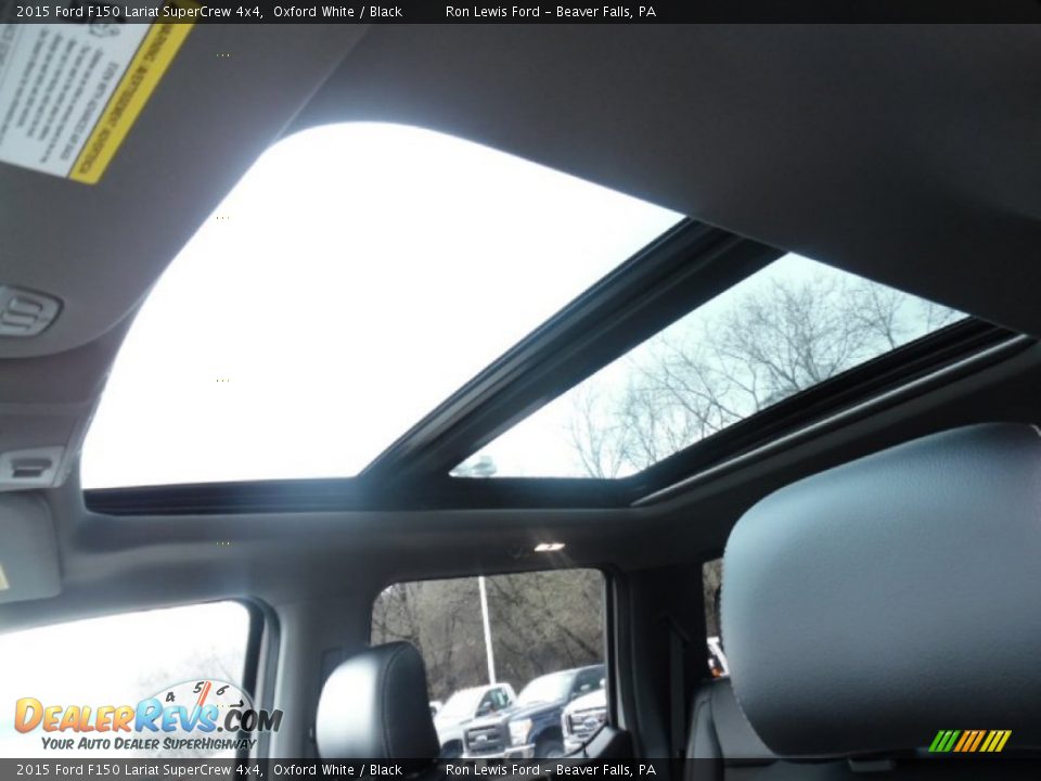 2015 Ford F150 Lariat SuperCrew 4x4 Oxford White / Black Photo #16