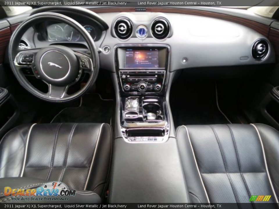 2011 Jaguar XJ XJL Supercharged Liquid Silver Metallic / Jet Black/Ivory Photo #3