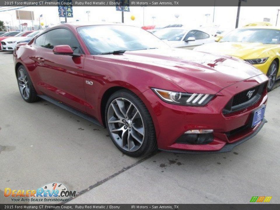 2015 Ford Mustang GT Premium Coupe Ruby Red Metallic / Ebony Photo #1