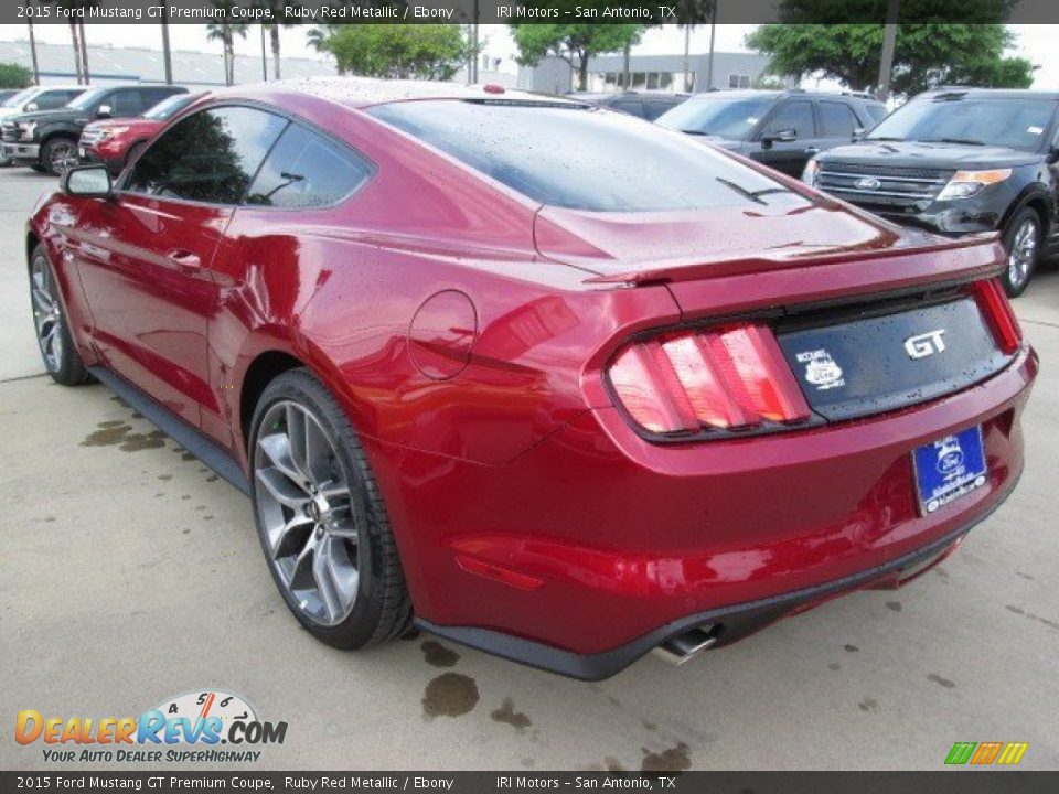 2015 Ford Mustang GT Premium Coupe Ruby Red Metallic / Ebony Photo #8