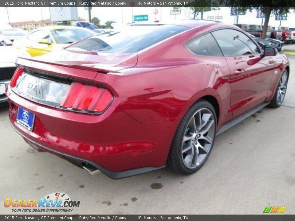 2015 Ford Mustang GT Premium Coupe Ruby Red Metallic / Ebony Photo #11