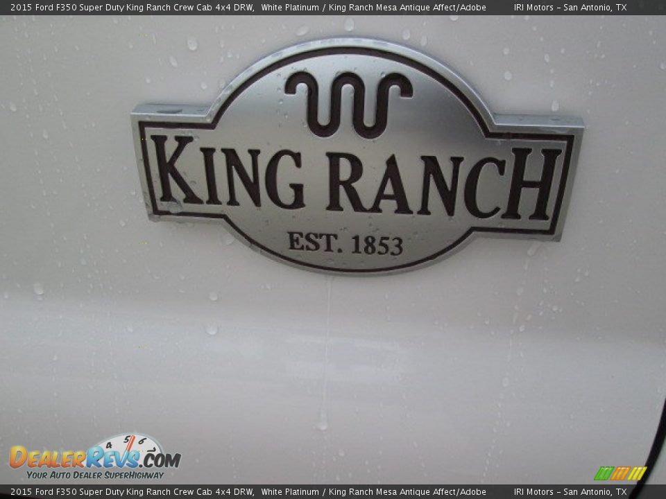 2015 Ford F350 Super Duty King Ranch Crew Cab 4x4 DRW White Platinum / King Ranch Mesa Antique Affect/Adobe Photo #3