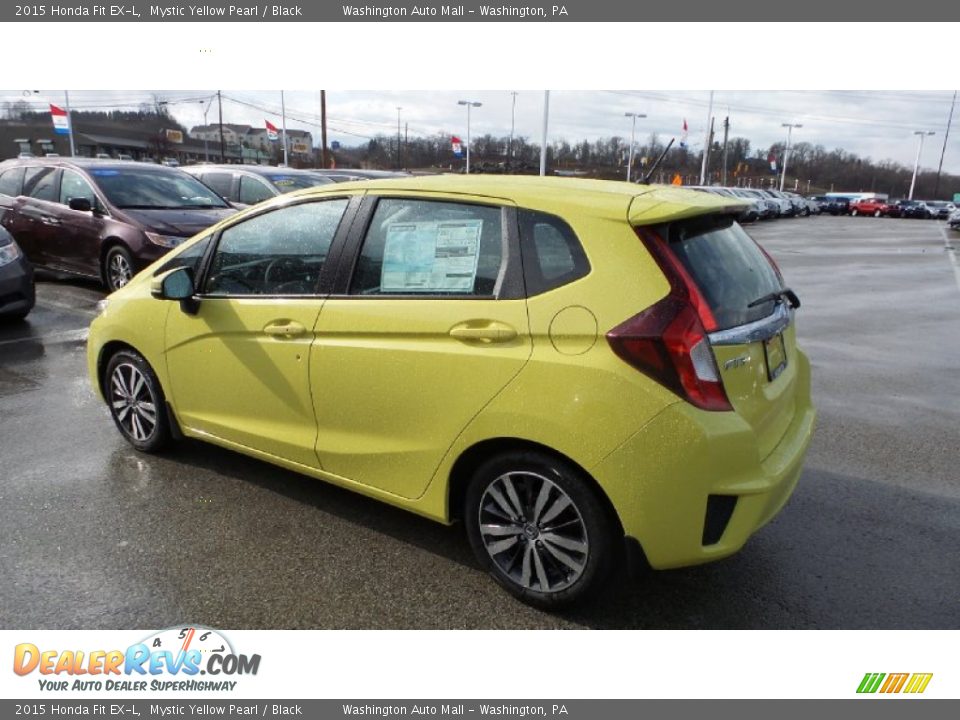 2015 Honda Fit EX-L Mystic Yellow Pearl / Black Photo #3