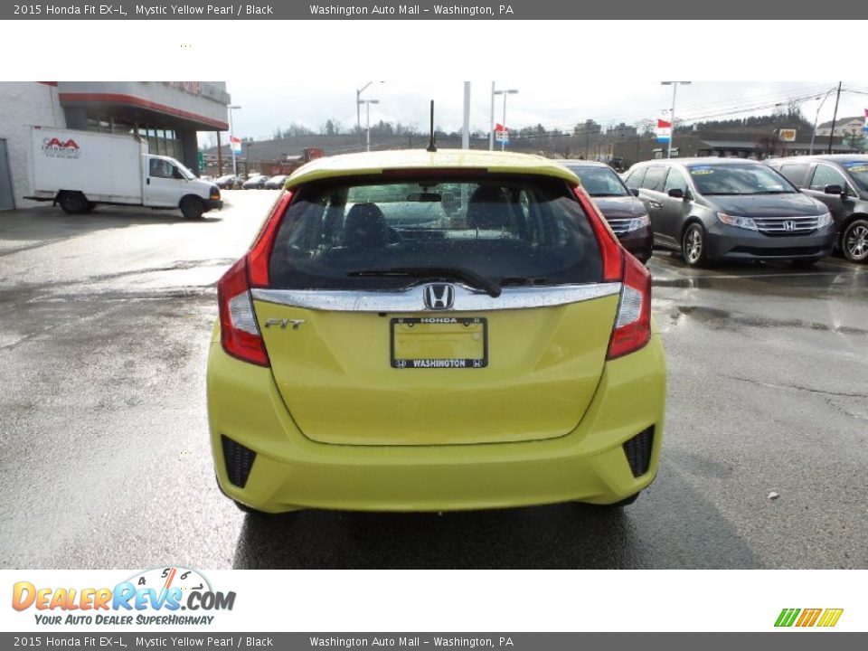 2015 Honda Fit EX-L Mystic Yellow Pearl / Black Photo #4