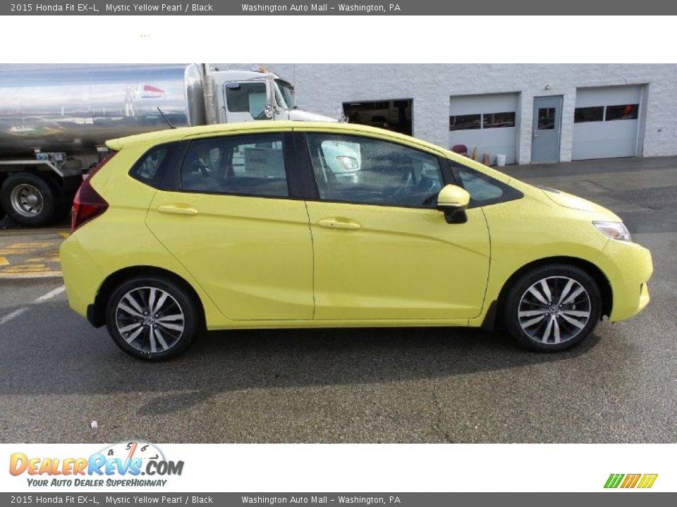 2015 Honda Fit EX-L Mystic Yellow Pearl / Black Photo #6