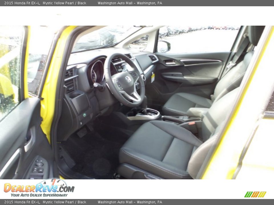 2015 Honda Fit EX-L Mystic Yellow Pearl / Black Photo #8