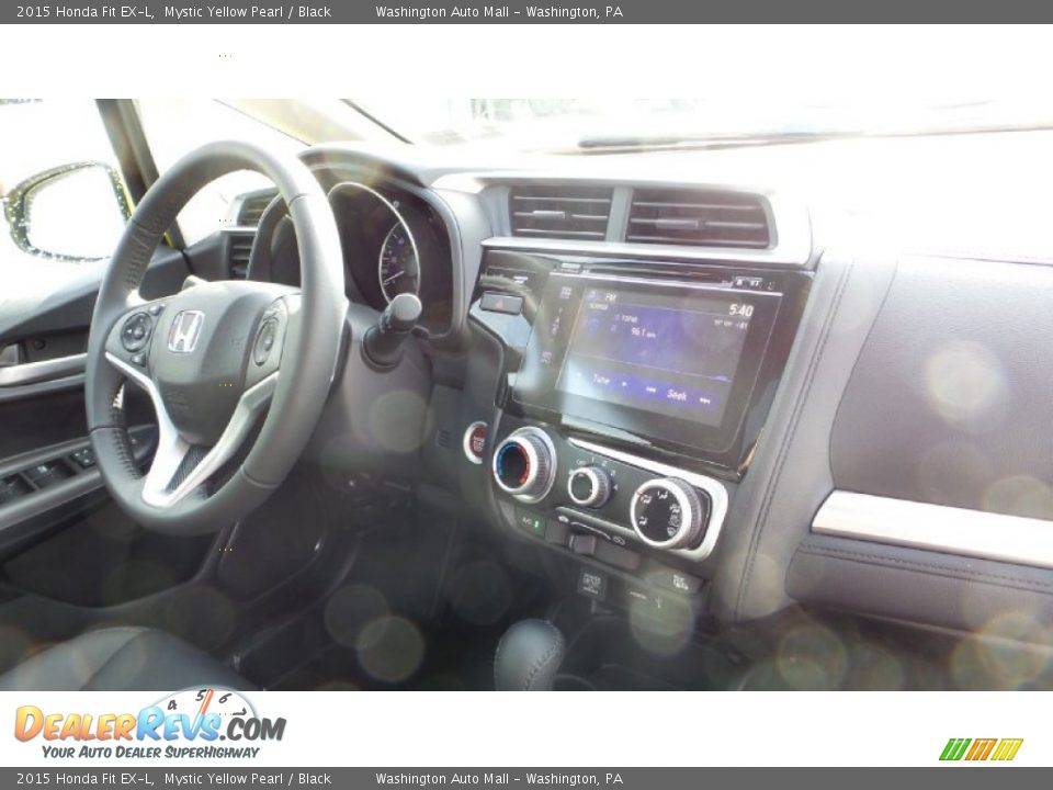 2015 Honda Fit EX-L Mystic Yellow Pearl / Black Photo #18