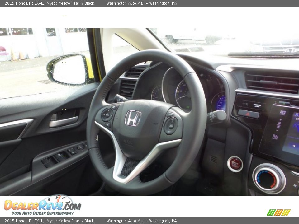 2015 Honda Fit EX-L Mystic Yellow Pearl / Black Photo #19