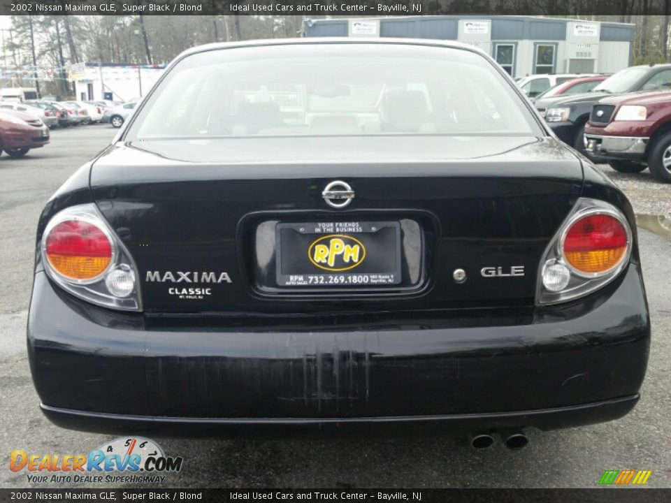 2002 Nissan Maxima GLE Super Black / Blond Photo #15