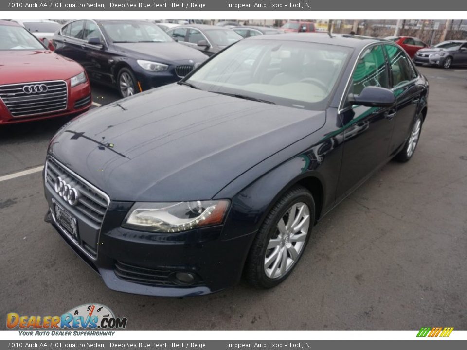 2010 Audi A4 2.0T quattro Sedan Deep Sea Blue Pearl Effect / Beige Photo #1