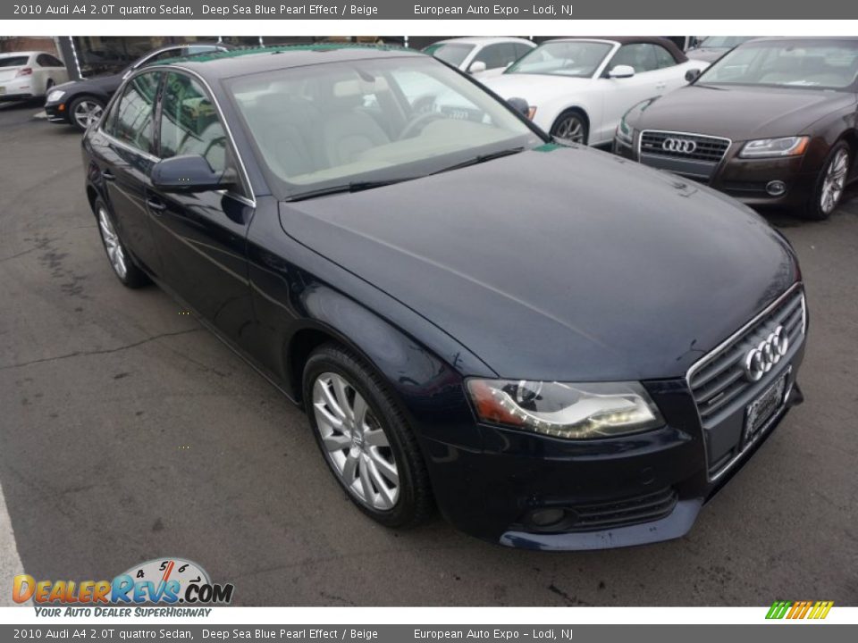 2010 Audi A4 2.0T quattro Sedan Deep Sea Blue Pearl Effect / Beige Photo #2