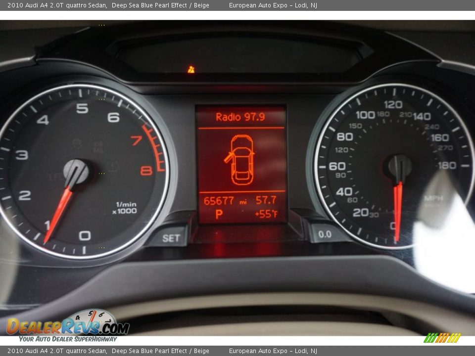 2010 Audi A4 2.0T quattro Sedan Deep Sea Blue Pearl Effect / Beige Photo #10