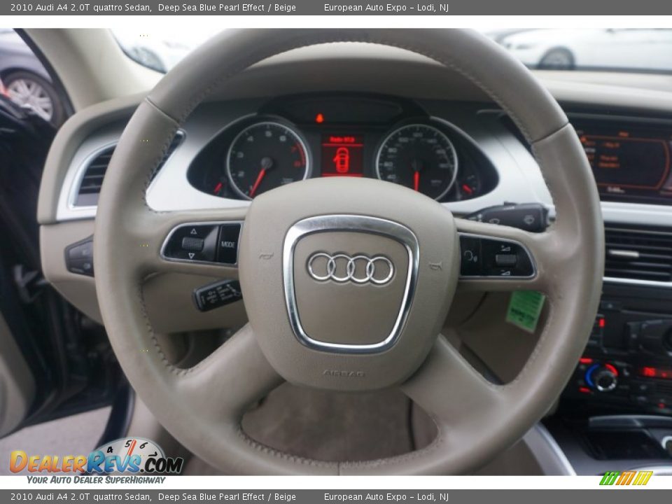 2010 Audi A4 2.0T quattro Sedan Deep Sea Blue Pearl Effect / Beige Photo #11