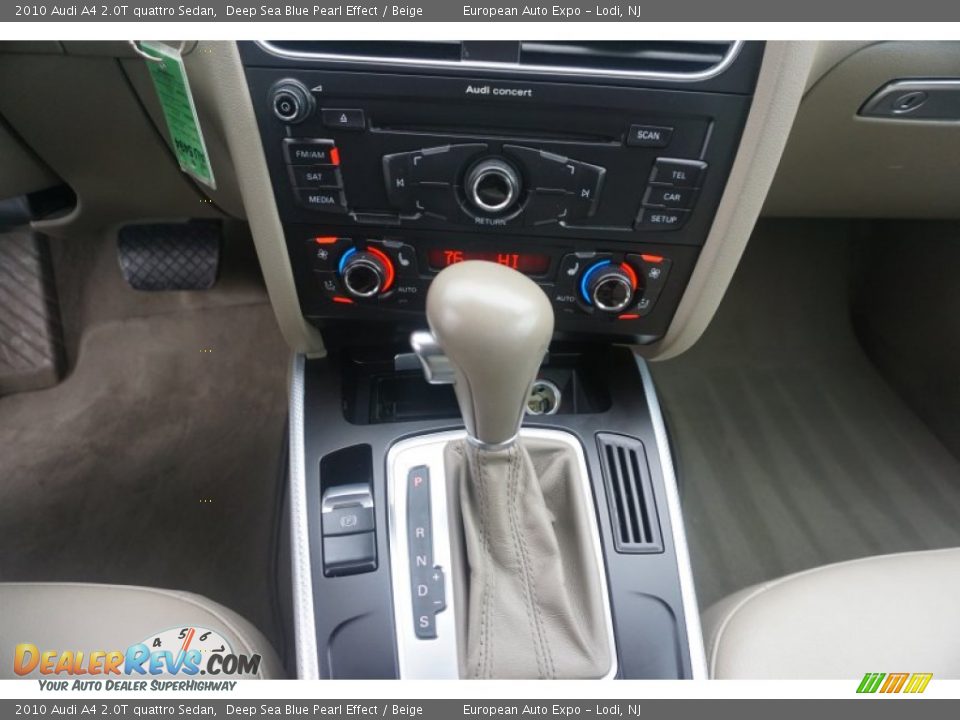 2010 Audi A4 2.0T quattro Sedan Deep Sea Blue Pearl Effect / Beige Photo #13