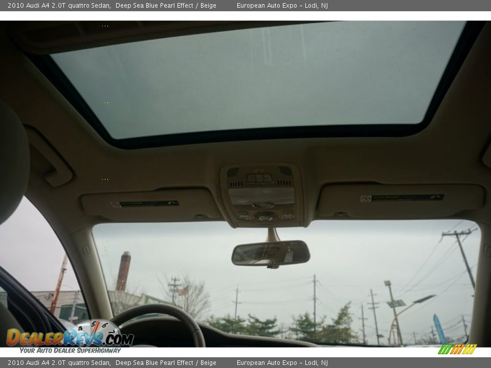 2010 Audi A4 2.0T quattro Sedan Deep Sea Blue Pearl Effect / Beige Photo #15