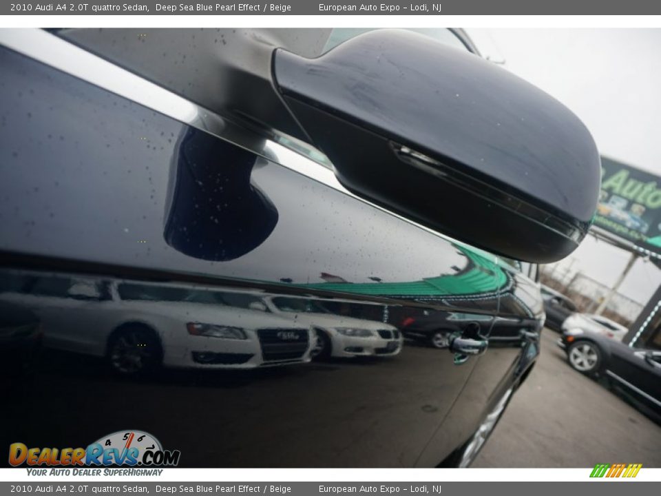 2010 Audi A4 2.0T quattro Sedan Deep Sea Blue Pearl Effect / Beige Photo #19