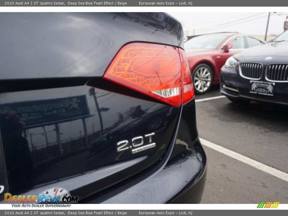 2010 Audi A4 2.0T quattro Sedan Deep Sea Blue Pearl Effect / Beige Photo #23