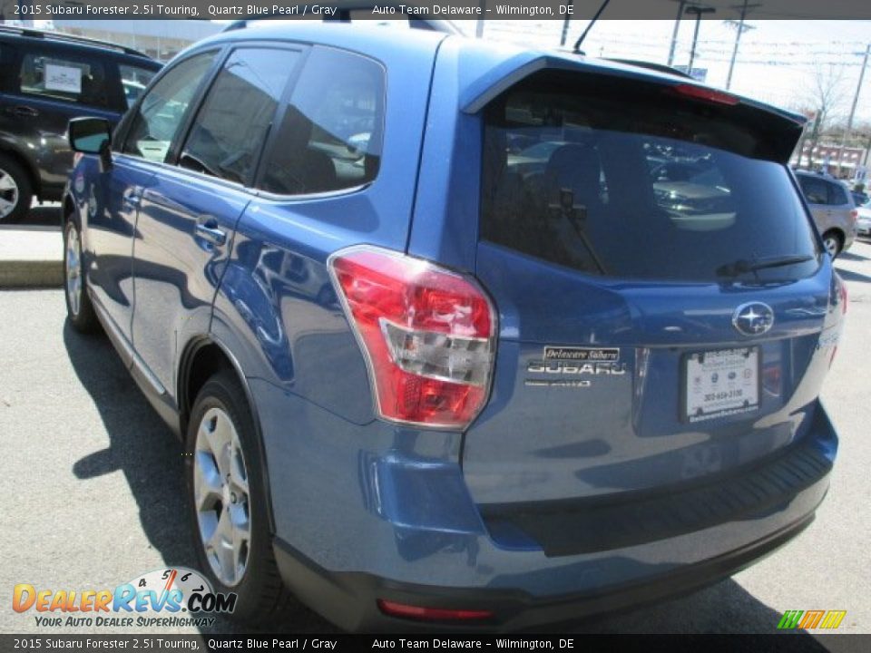 2015 Subaru Forester 2.5i Touring Quartz Blue Pearl / Gray Photo #3