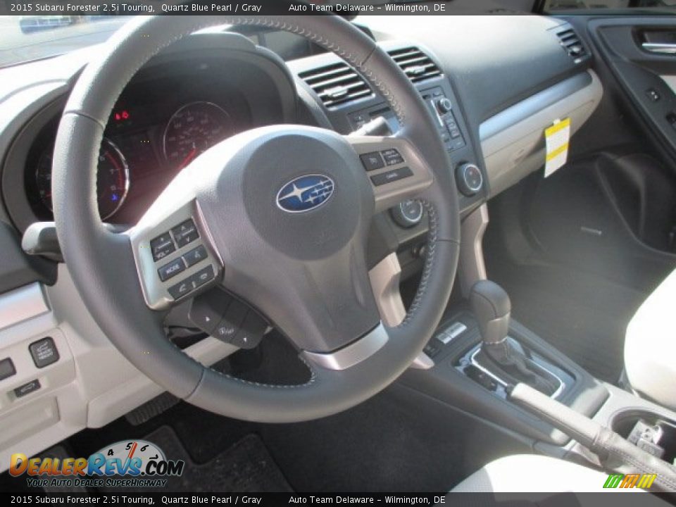 2015 Subaru Forester 2.5i Touring Quartz Blue Pearl / Gray Photo #5