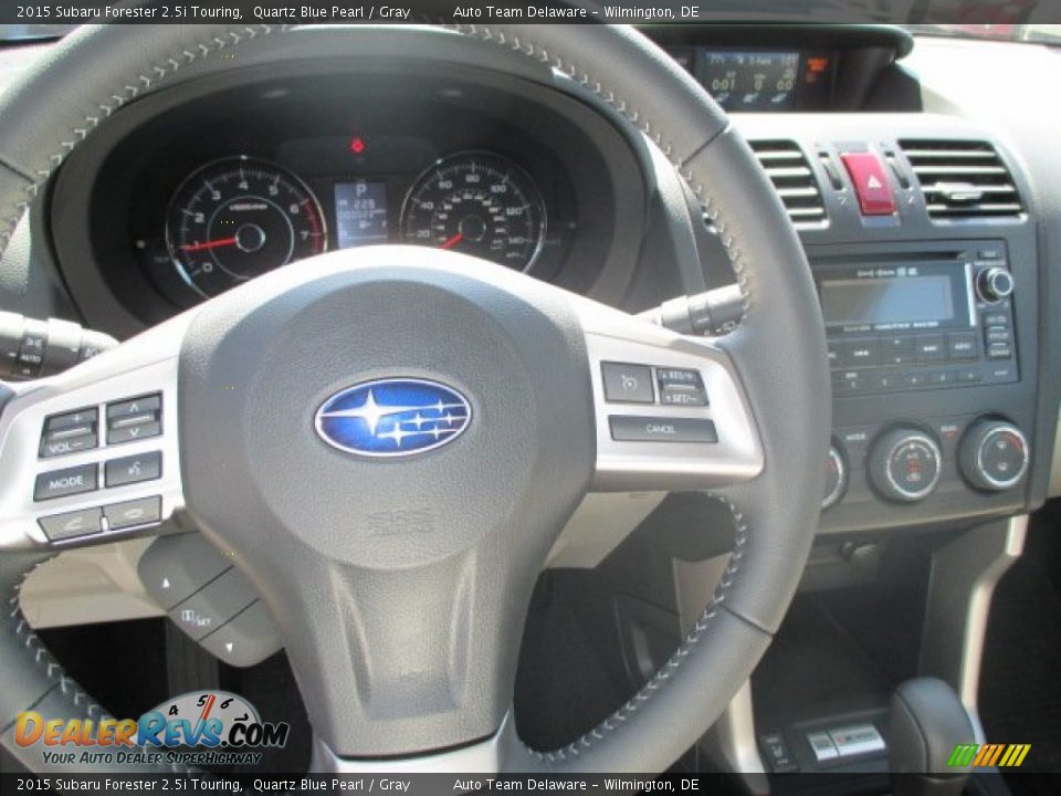 2015 Subaru Forester 2.5i Touring Quartz Blue Pearl / Gray Photo #8
