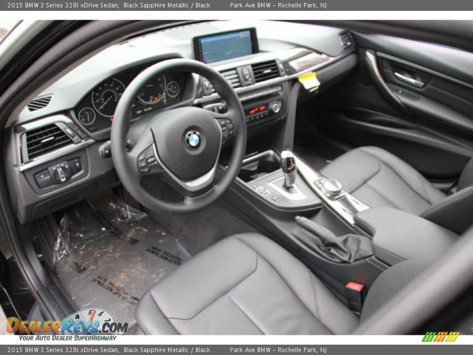 Black Interior - 2015 BMW 3 Series 328i xDrive Sedan Photo #10