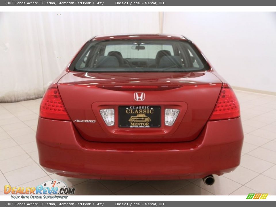 2007 Honda Accord EX Sedan Moroccan Red Pearl / Gray Photo #15