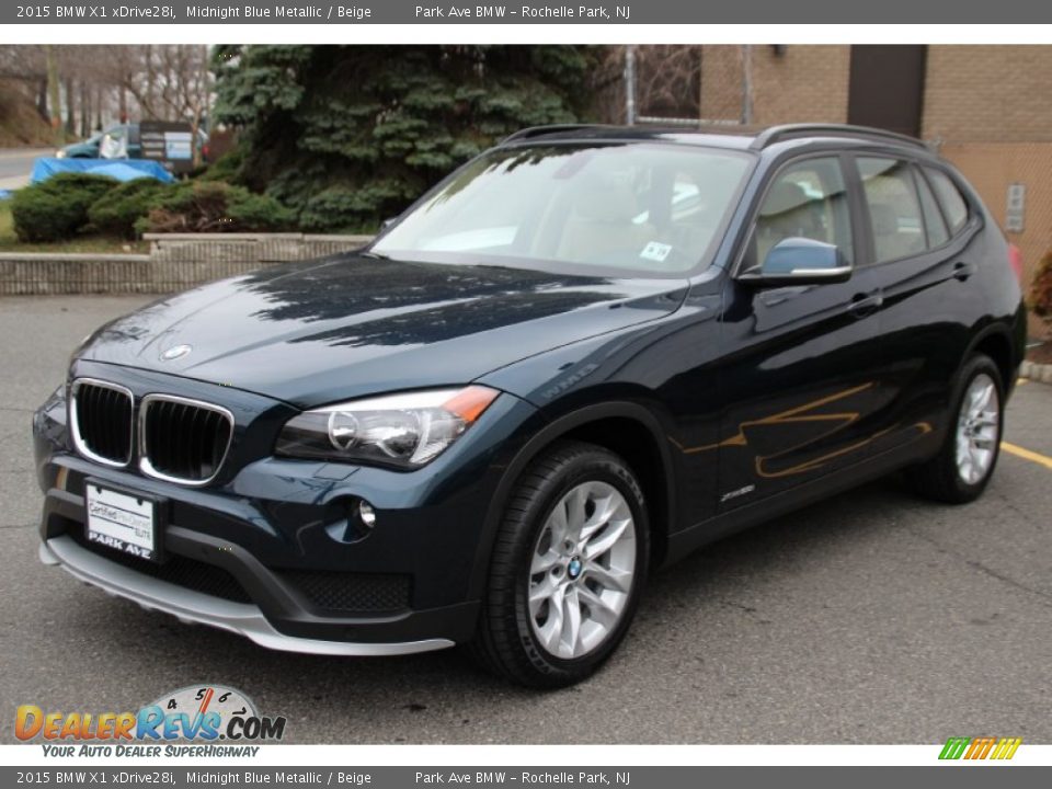 2015 BMW X1 xDrive28i Midnight Blue Metallic / Beige Photo #6