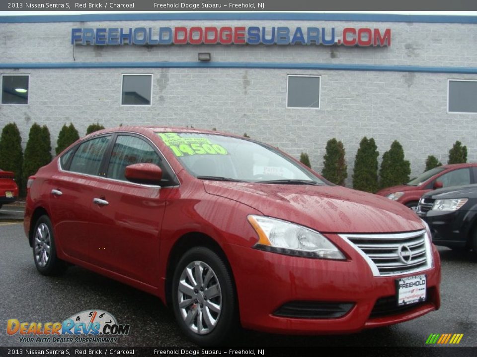 2013 Nissan Sentra S Red Brick / Charcoal Photo #1
