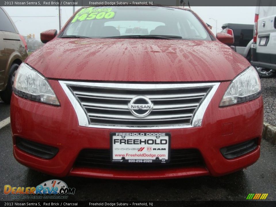 2013 Nissan Sentra S Red Brick / Charcoal Photo #2