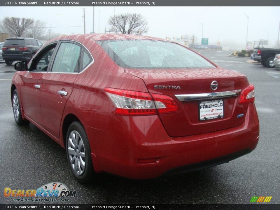 2013 Nissan Sentra S Red Brick / Charcoal Photo #4