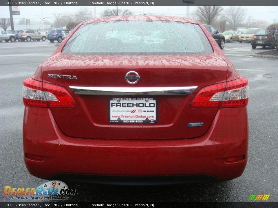 2013 Nissan Sentra S Red Brick / Charcoal Photo #5